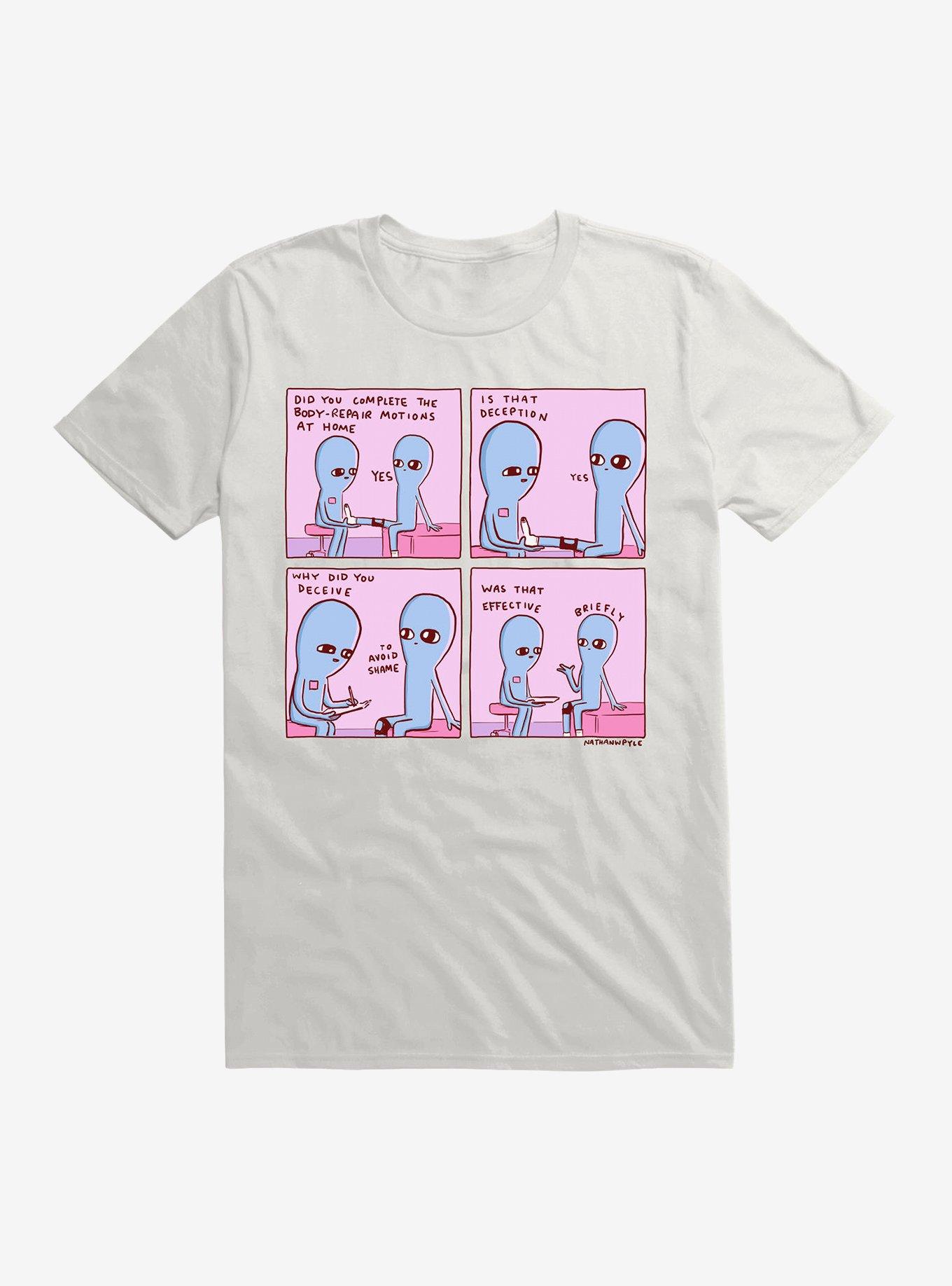 Strange Planey Body Repair Motions T-Shirt, WHITE, hi-res
