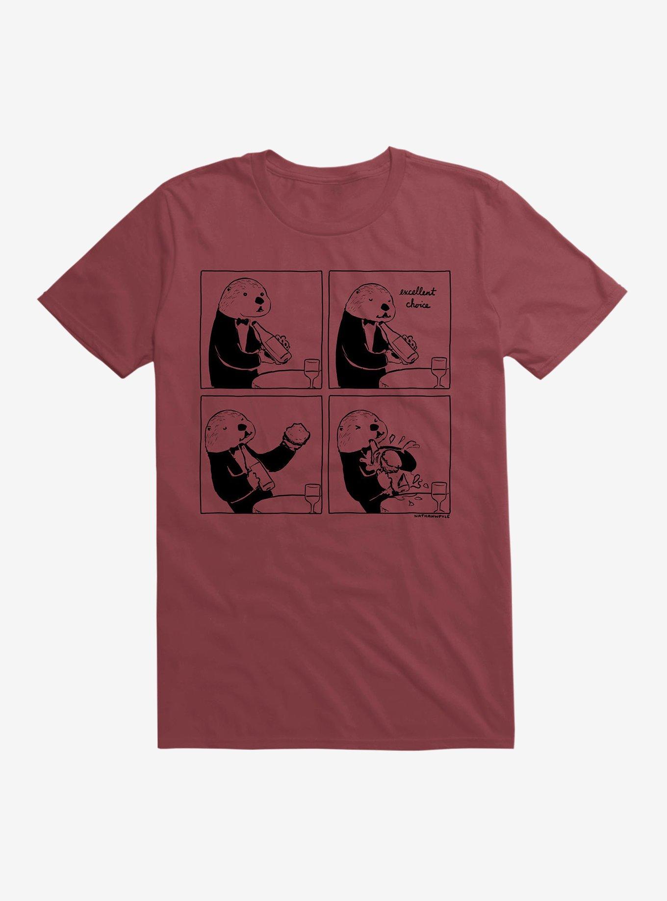 Excellent Choice Otter T-Shirt, SCARLET, hi-res