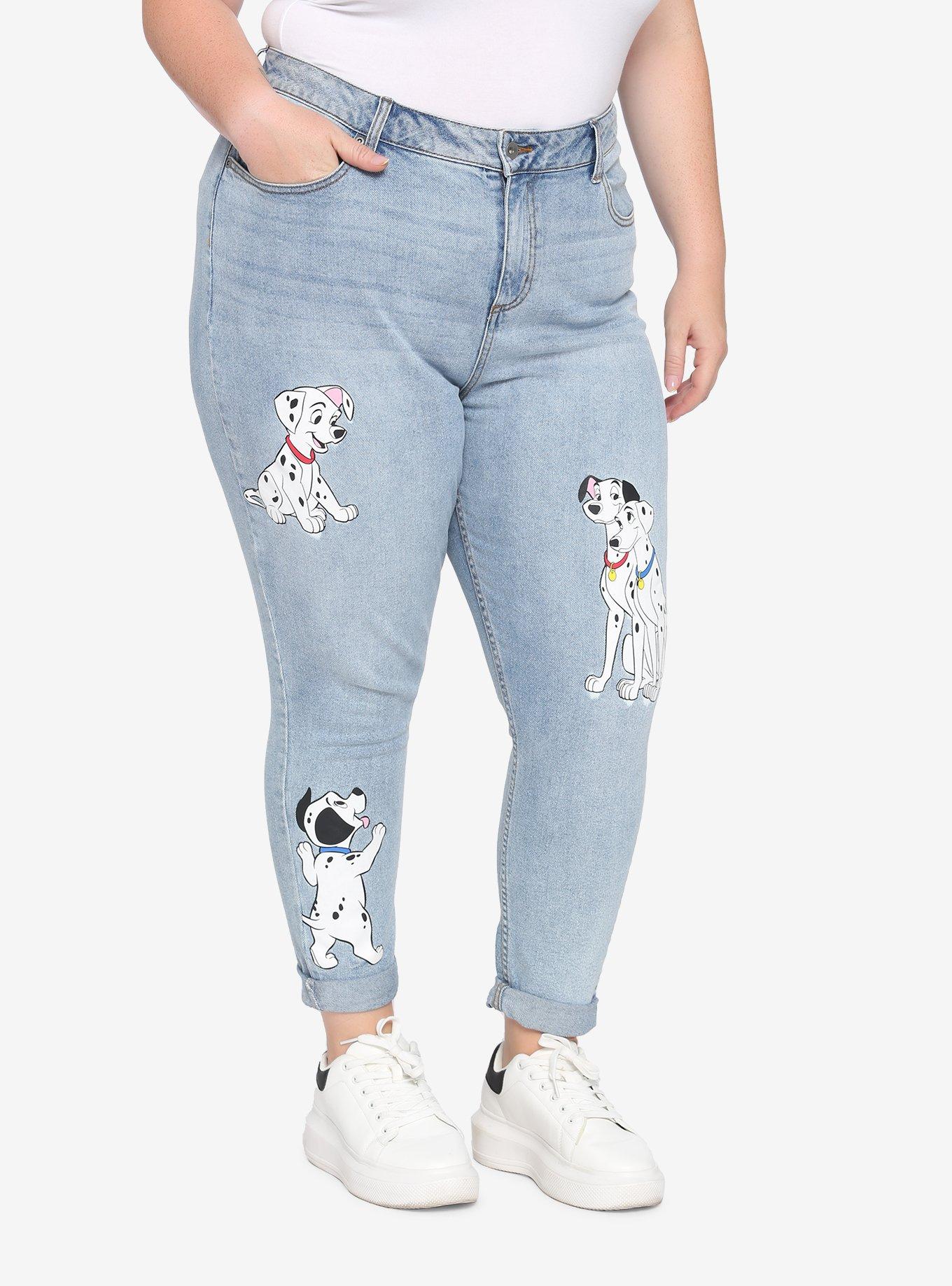 Disney 101 Dalmatians Mom Jeans Plus Size, MULTI, hi-res