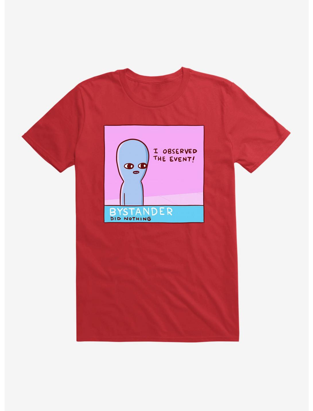 Strange Planet Bystander T-Shirt, RED, hi-res