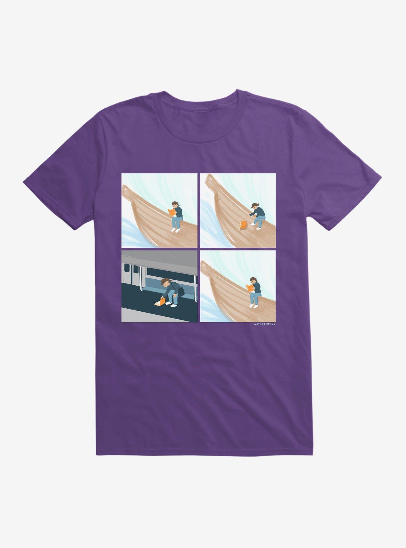 Lost In A Good Book T-Shirt, PURPLE, hi-res