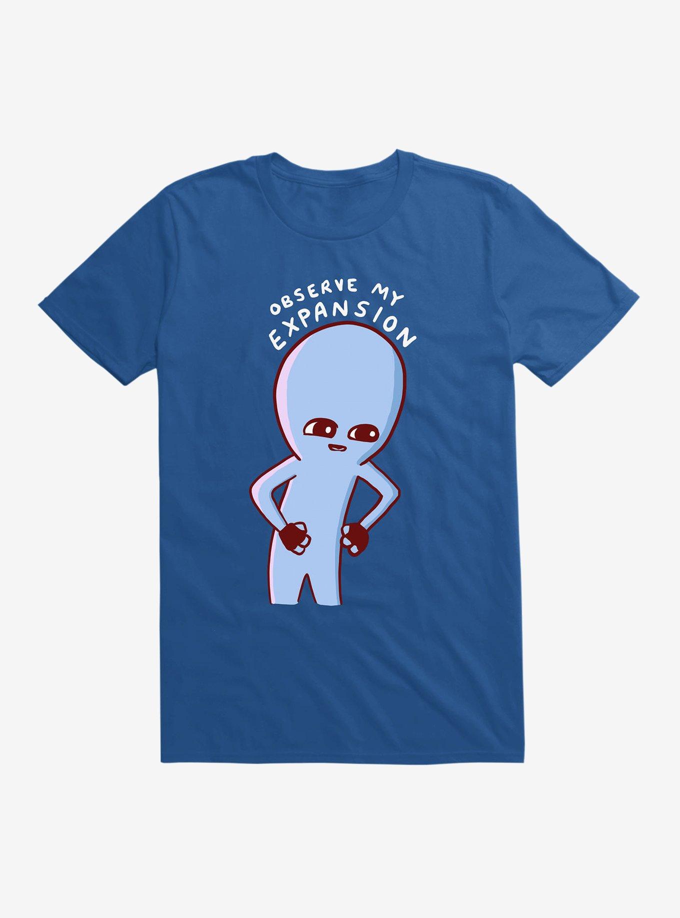 Strange Planet Observe My Expansion Single Character T-Shirt, ROYAL, hi-res