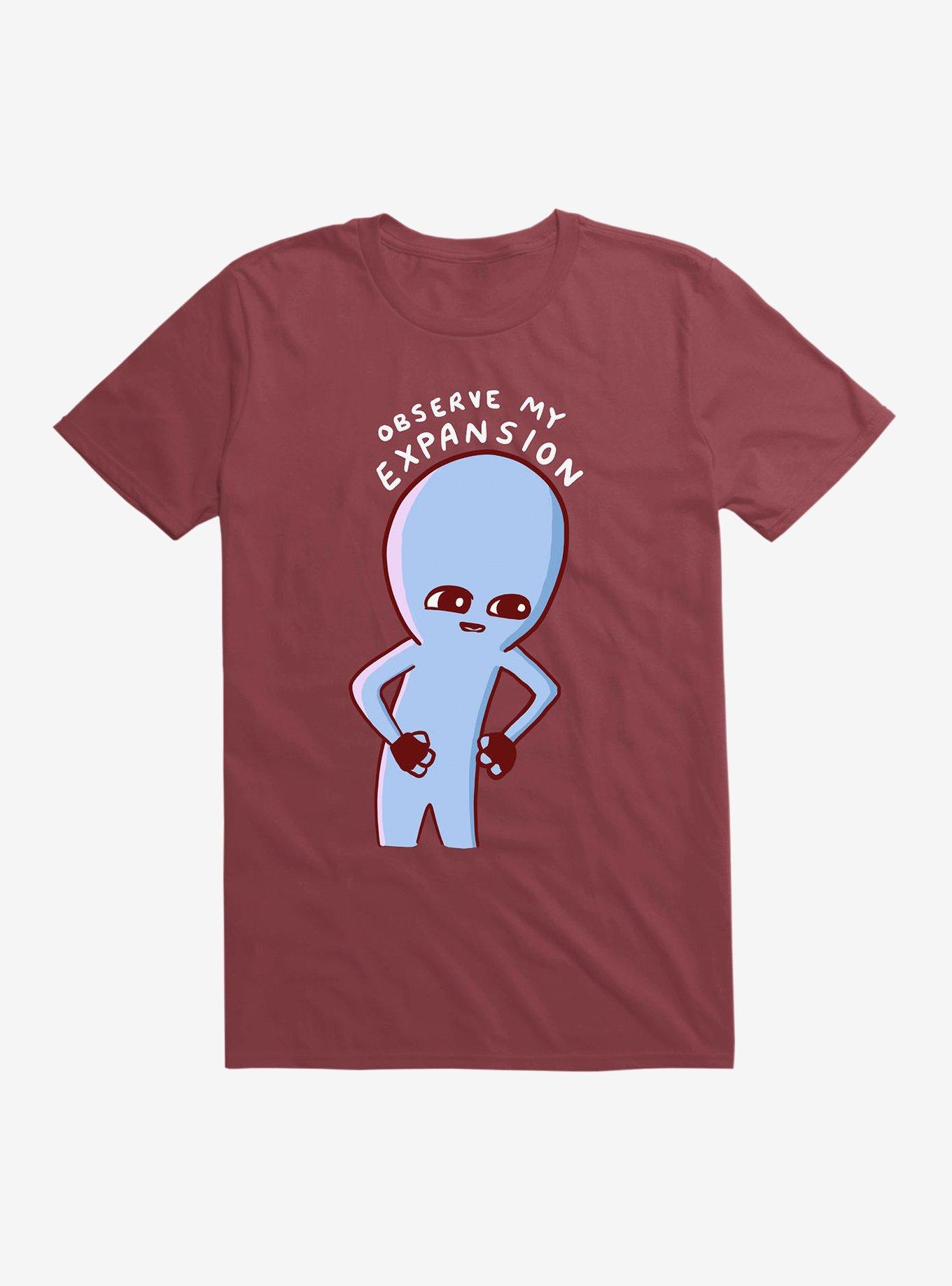 Strange Planet Observe My Expansion Single Character T-Shirt, SCARLET, hi-res
