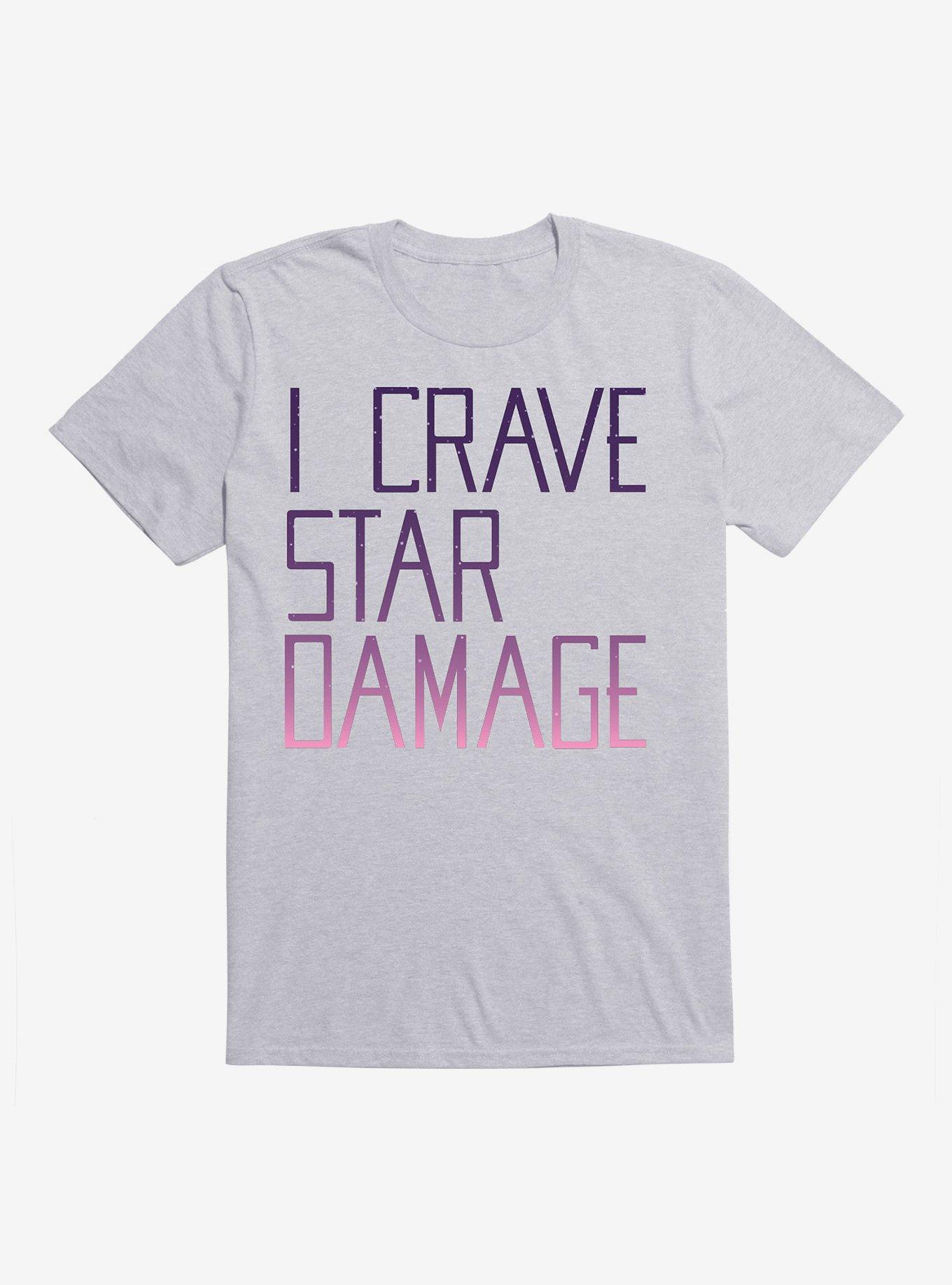 Strange Planet Star Damage T-Shirt, HEATHER GREY, hi-res