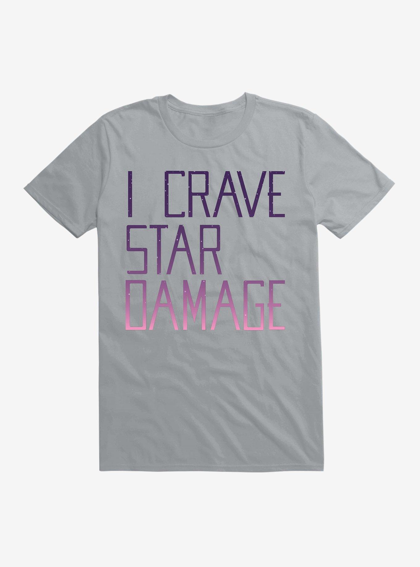 Strange Planet Star Damage T-Shirt, SILVER, hi-res