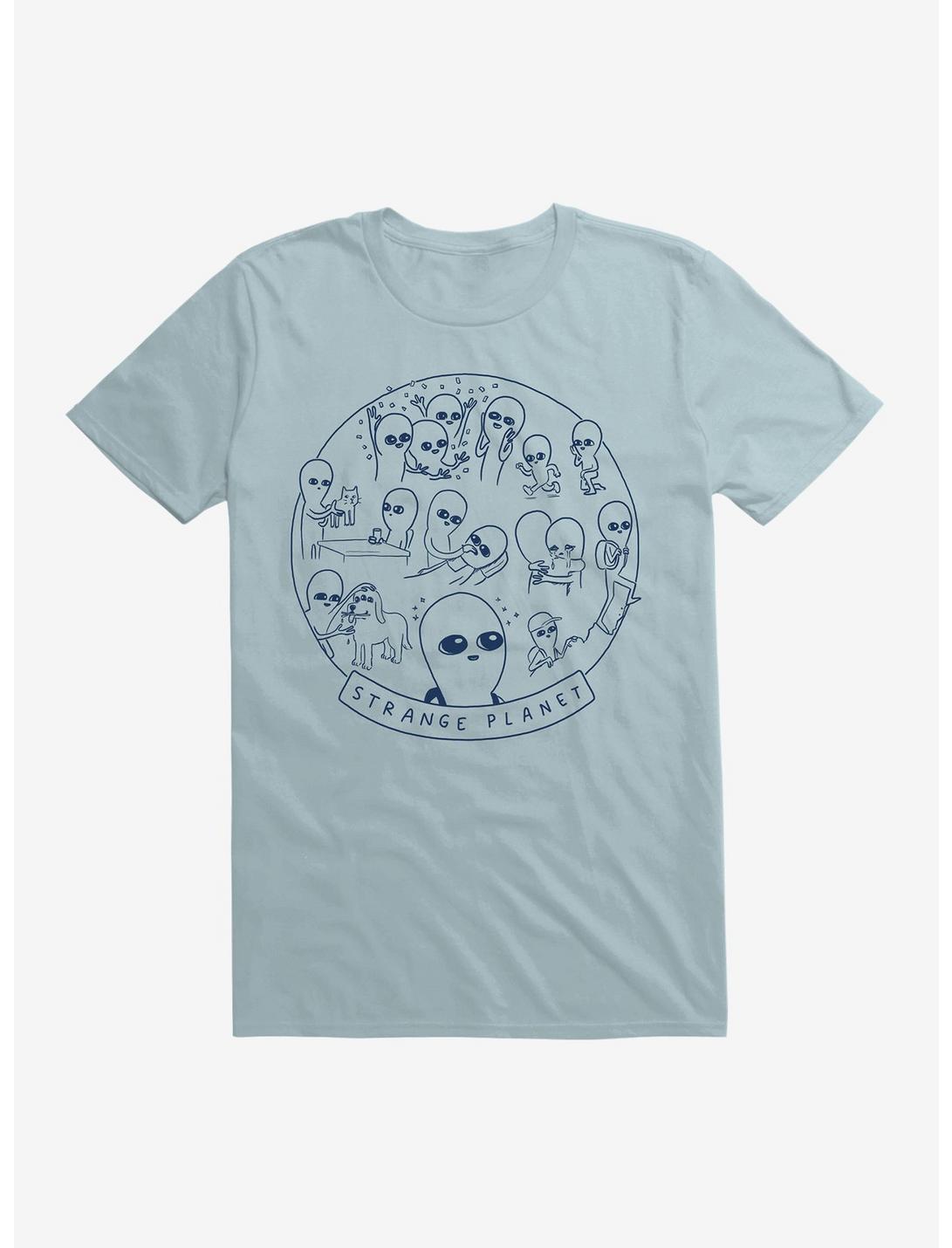 Strange Planet Summer Camp Design T-Shirt, LIGHT BLUE, hi-res