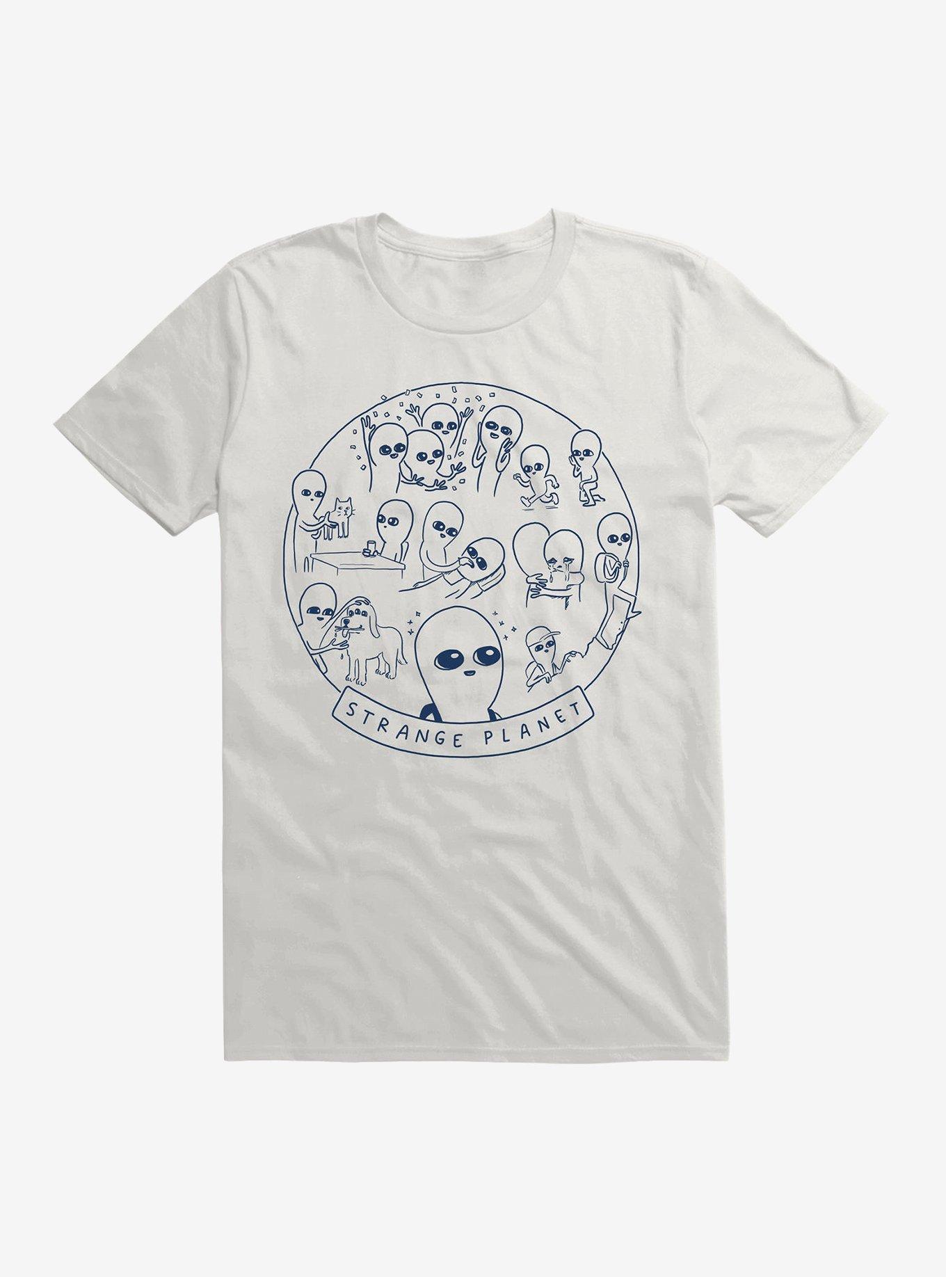 Strange Planet Summer Camp Design T-Shirt, WHITE, hi-res