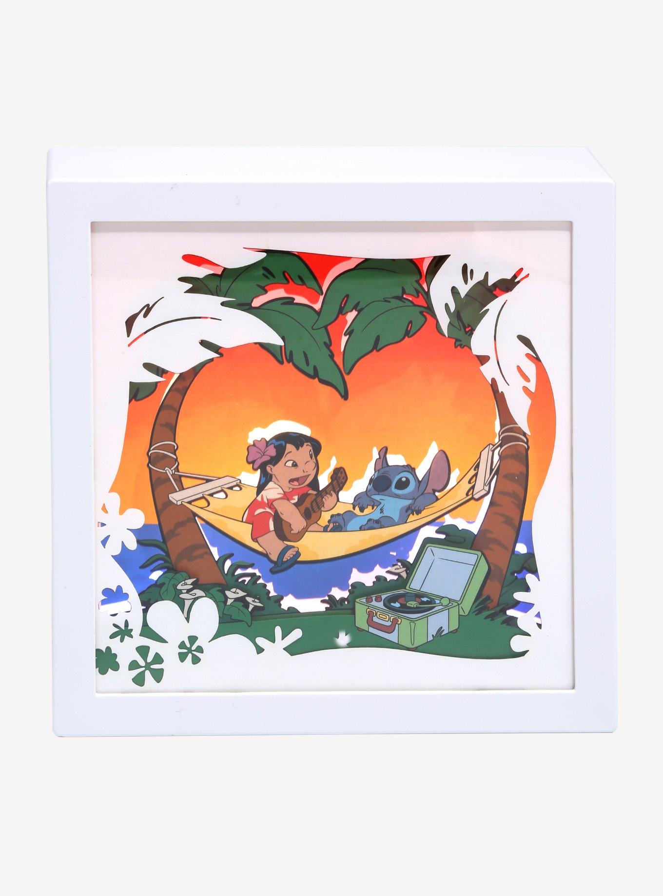 Disney Lilo & Stitch Beach Sunset Hammock Diorama Scene Light Box, , hi-res