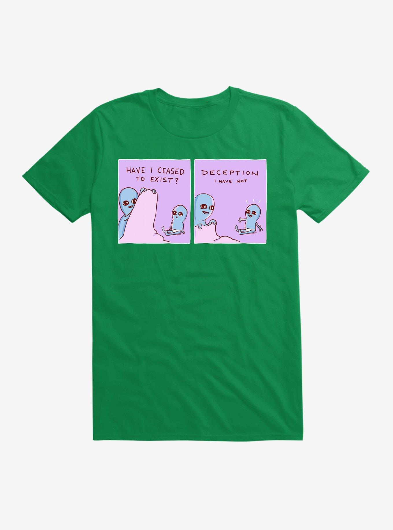 Strange Planet Have I Ceased To Exist? T-Shirt, KELLY GREEN, hi-res