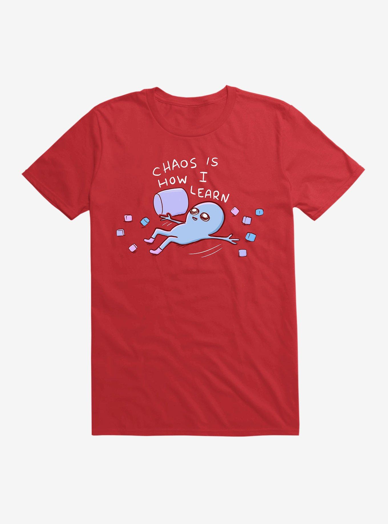 Strange Planet Chaos Is How I Learn T-Shirt, RED, hi-res