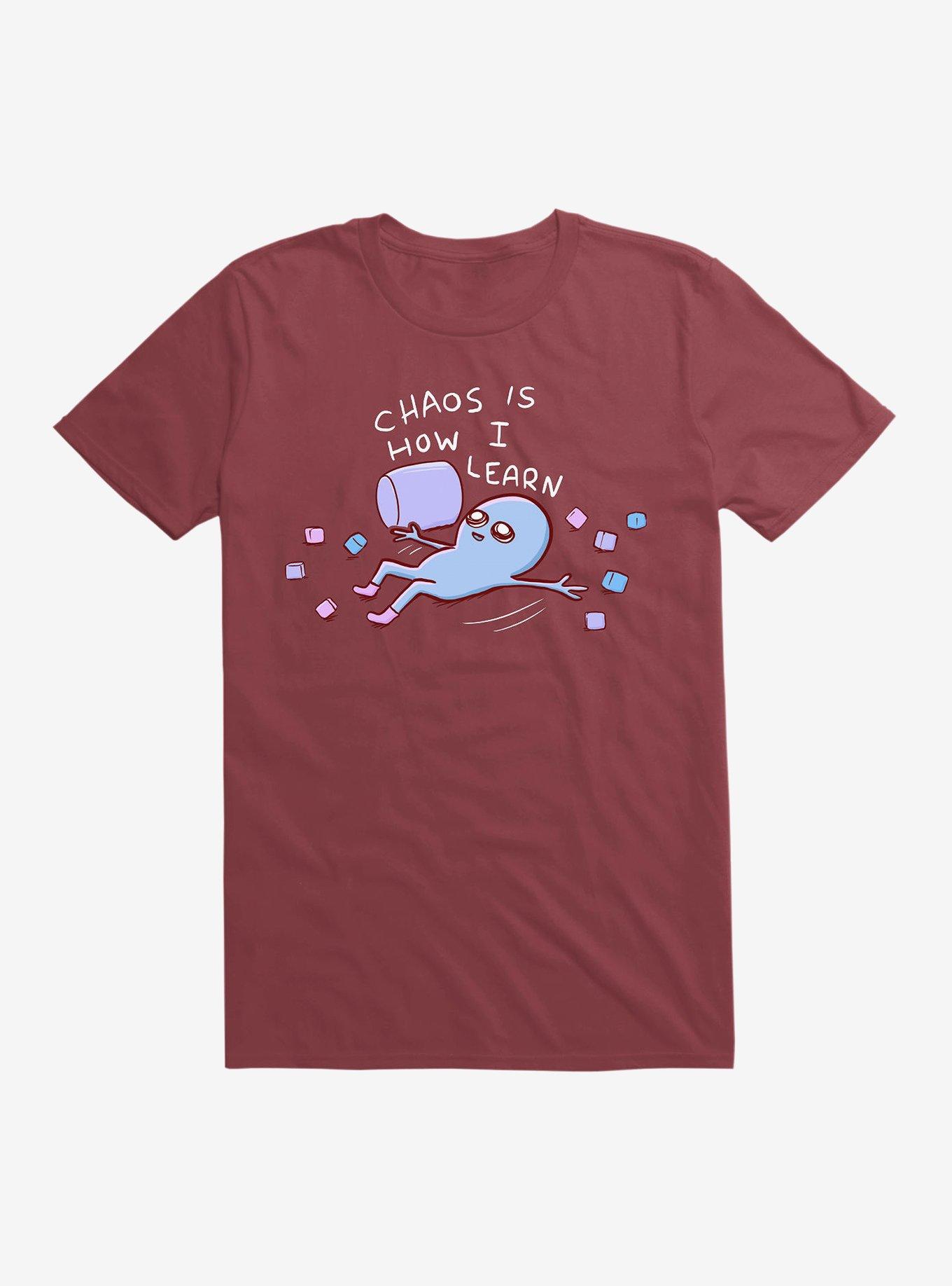 Strange Planet Chaos Is How I Learn T-Shirt, SCARLET, hi-res