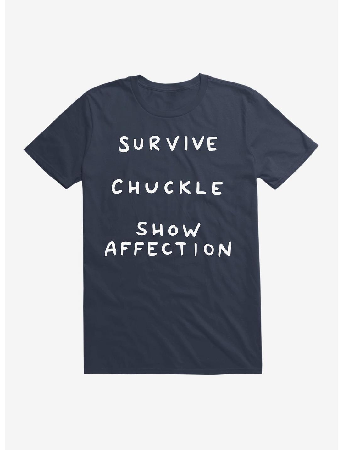 Strange Planet Survive Chuckle Show Affection T-Shirt, NAVY, hi-res