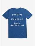 Strange Planet Survive Chuckle Show Affection T-Shirt, ROYAL, hi-res