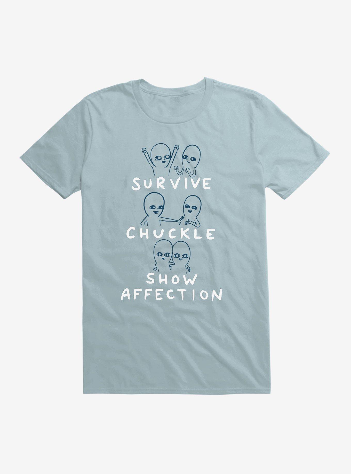 Strange Planet Survive Chuckle Show Affection Characters T-Shirt, LIGHT BLUE, hi-res