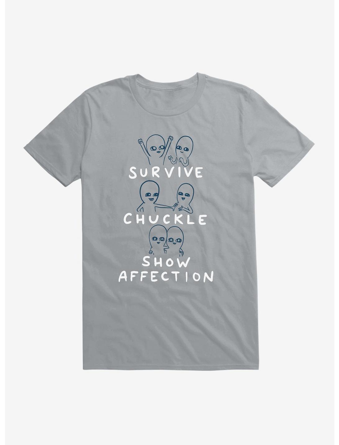 Strange Planet Survive Chuckle Show Affection Characters T-Shirt, SILVER, hi-res