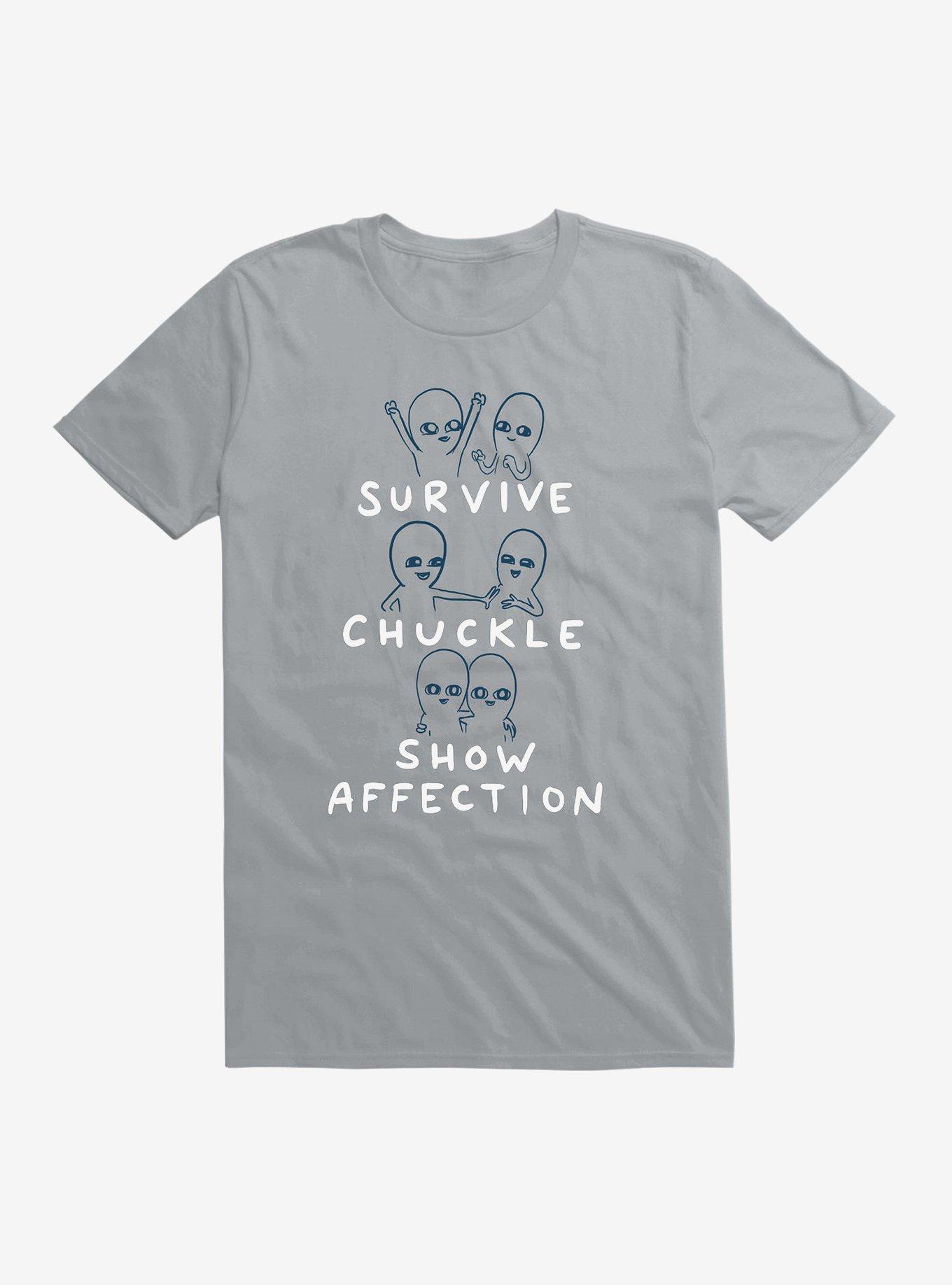 Strange Planet Survive Chuckle Show Affection Characters T-Shirt, SILVER, hi-res