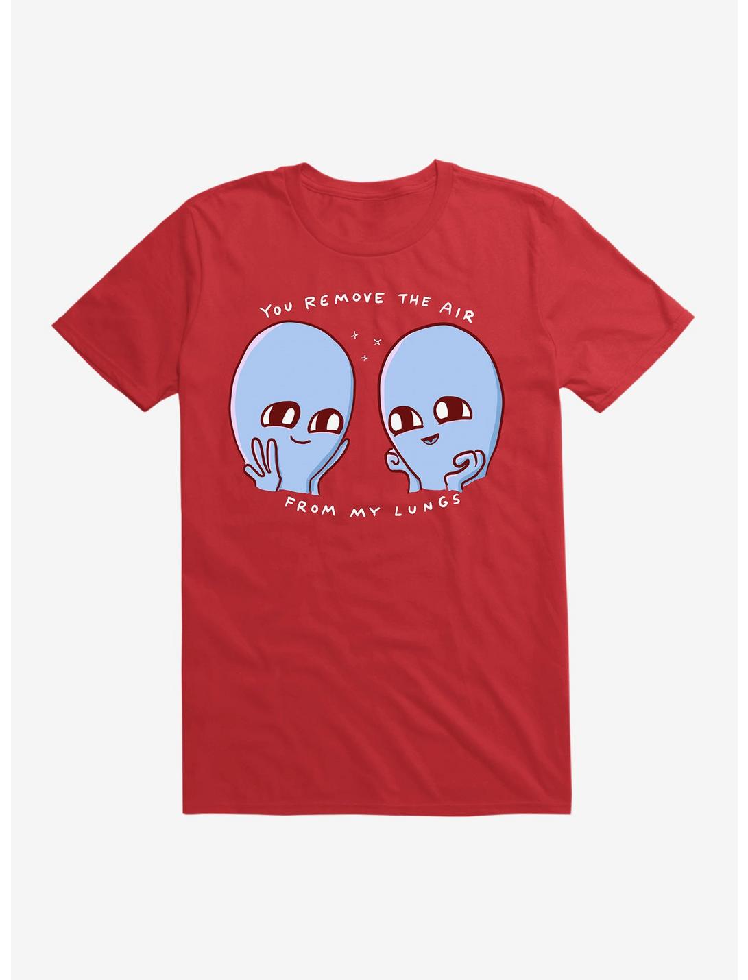 Strange Planet You Remove The Air From My Lungs T-Shirt, RED, hi-res