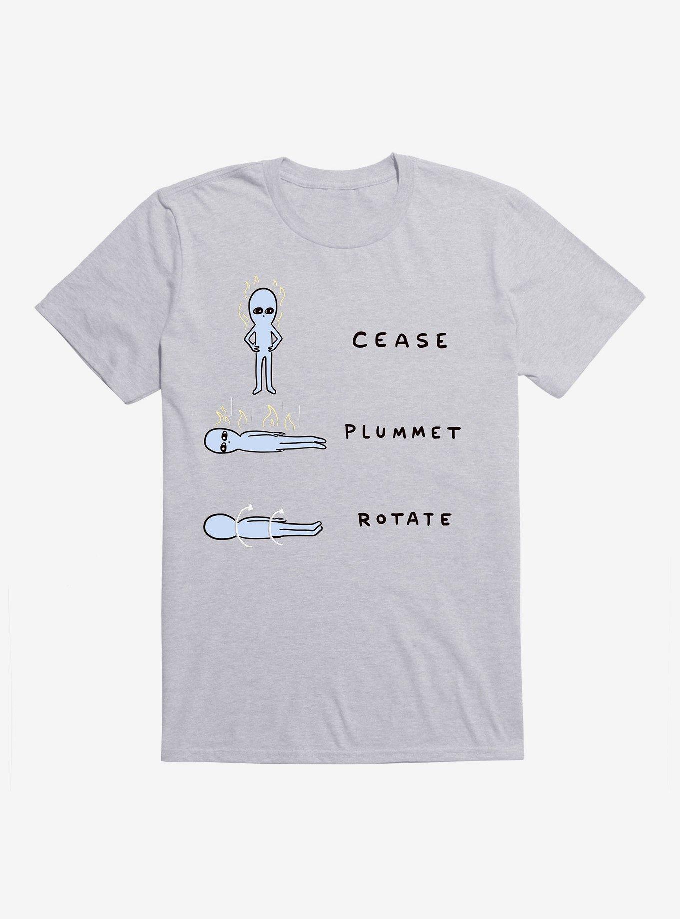 Strange Planet Cease Plummet Rotate T-Shirt, HEATHER GREY, hi-res