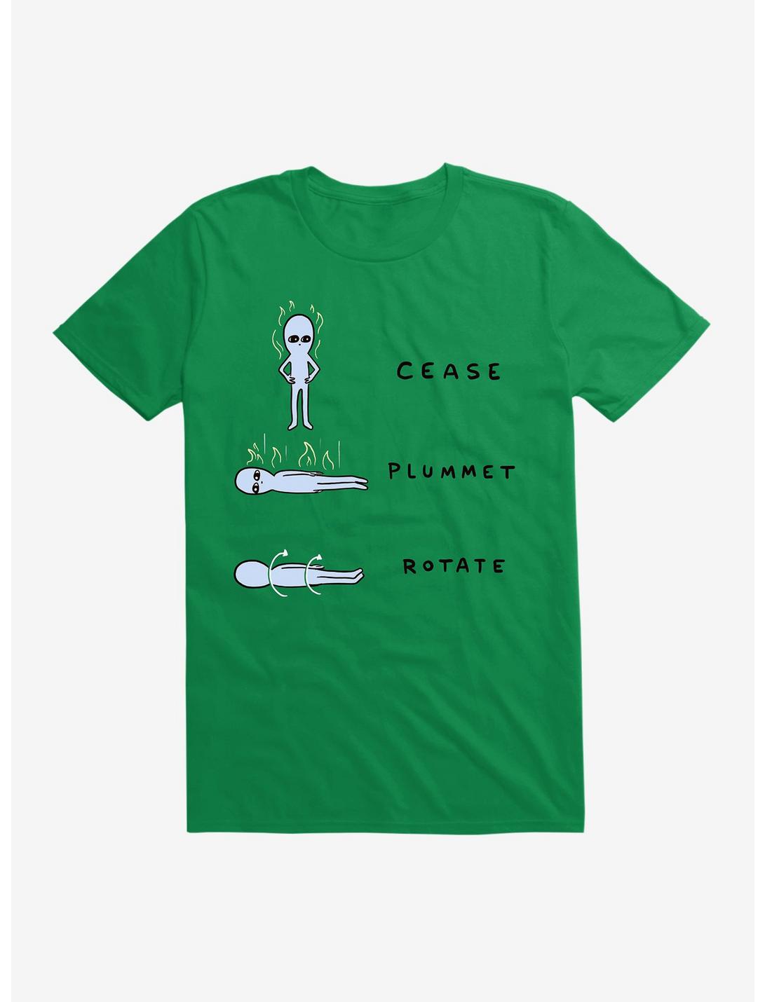 Strange Planet Cease Plummet Rotate T-Shirt, KELLY GREEN, hi-res