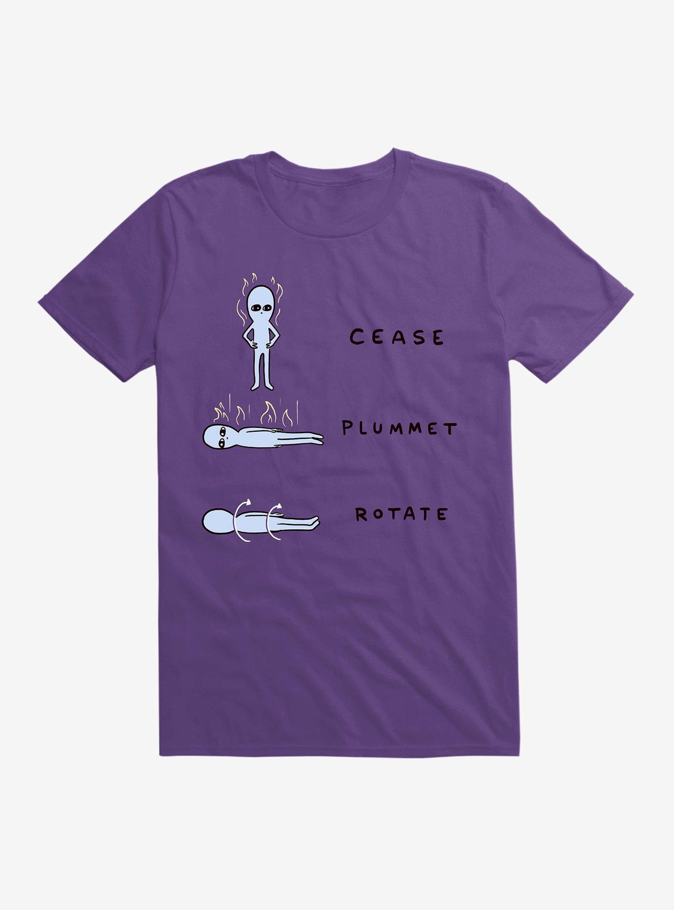 Strange Planet Cease Plummet Rotate T-Shirt, PURPLE, hi-res