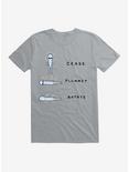 Strange Planet Cease Plummet Rotate T-Shirt, SILVER, hi-res