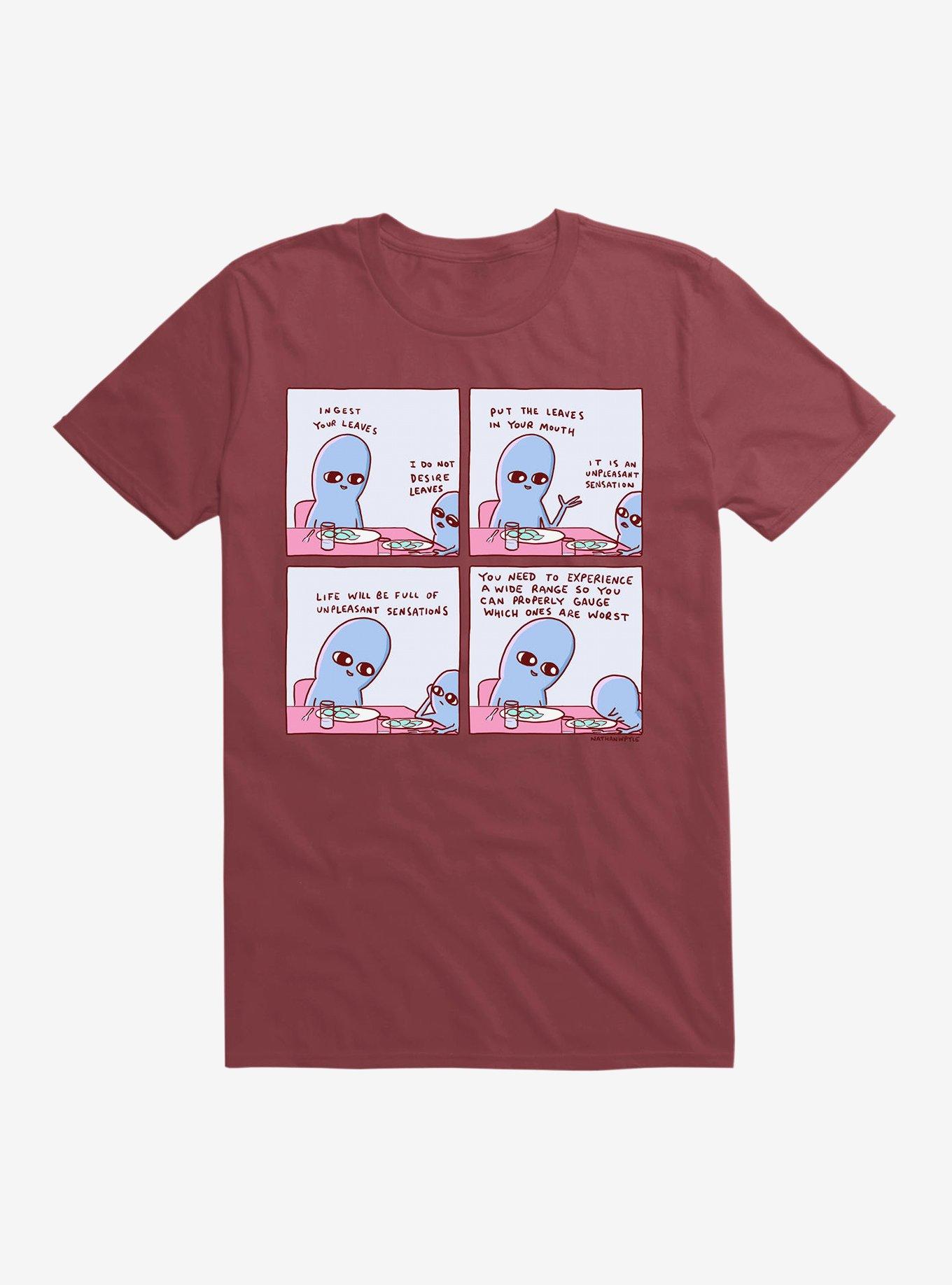 Strange Planet Unpleasant Sensations T-Shirt, SCARLET, hi-res