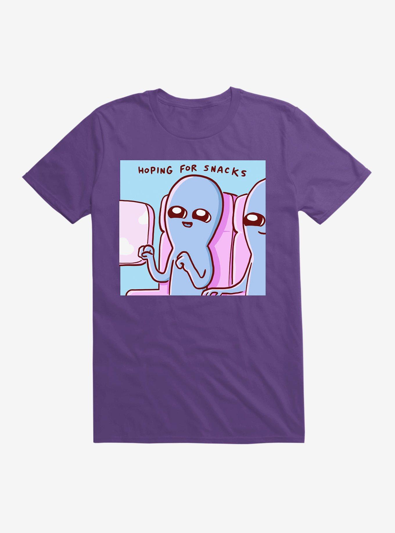 Strange Planet Hoping For Snacks T-Shirt, PURPLE, hi-res