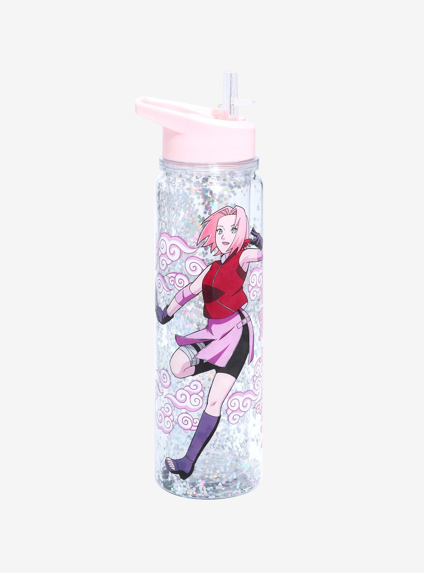 Naruto Shippuden Sakura Haruno Glitter Water Bottle, , hi-res