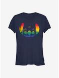 Disney Lilo & Stitch Stitch Face Rainbow Pride T-Shirt, NAVY, hi-res