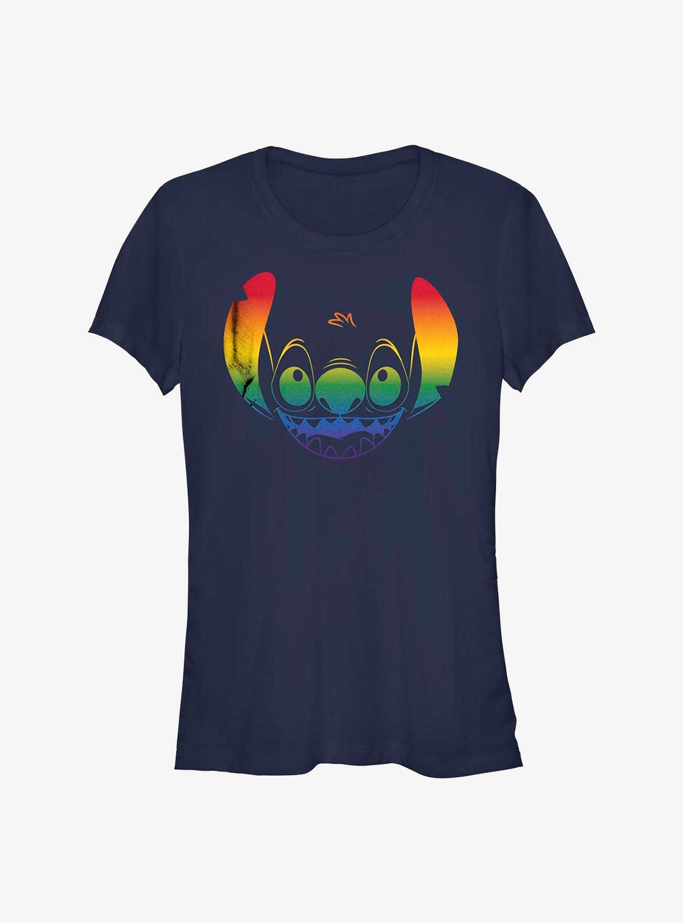 Disney Lilo & Stitch Stitch Face Rainbow Pride T-Shirt, , hi-res