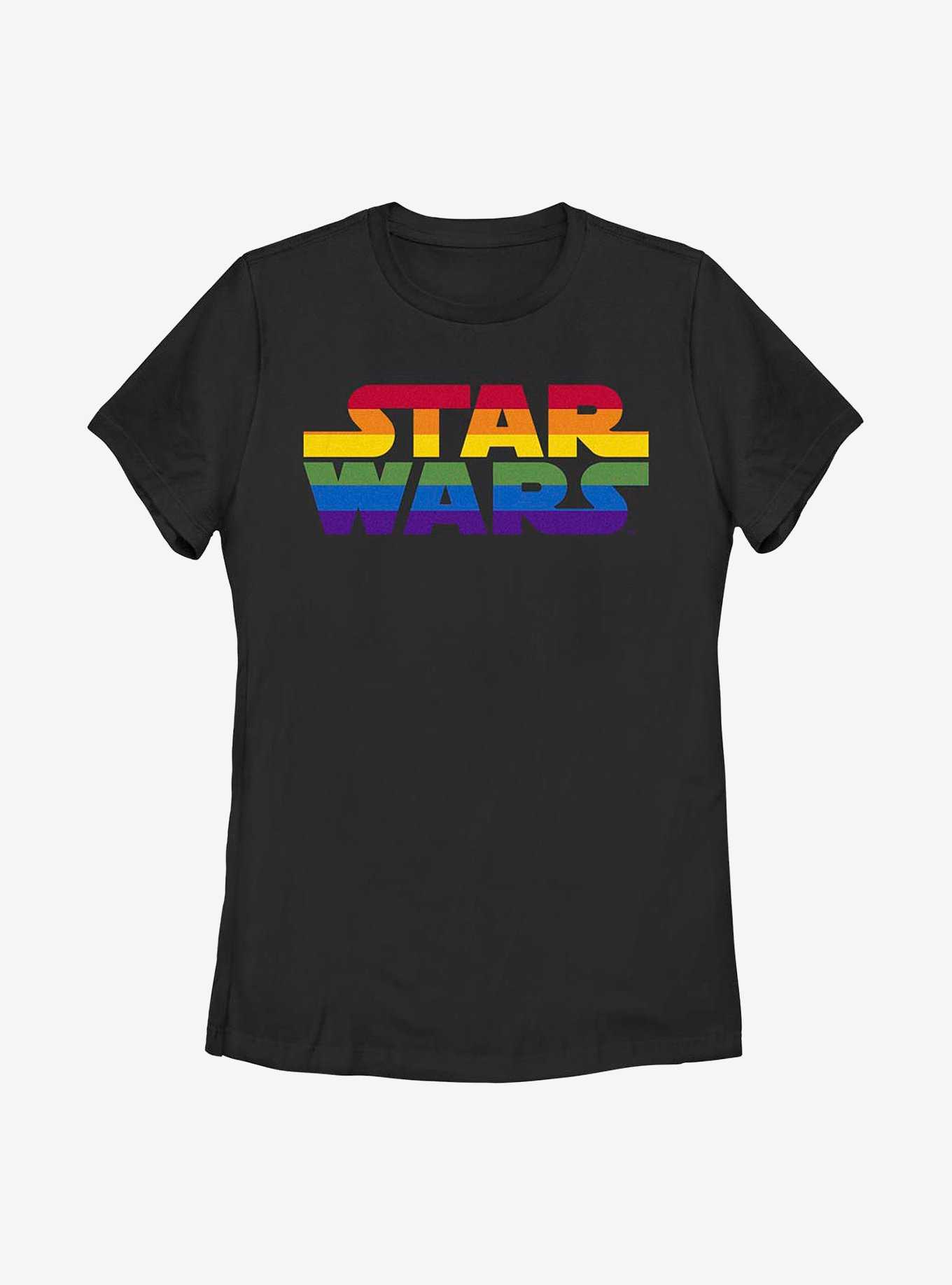Star Wars Pride Rainbow Logo Design T-Shirt, , hi-res