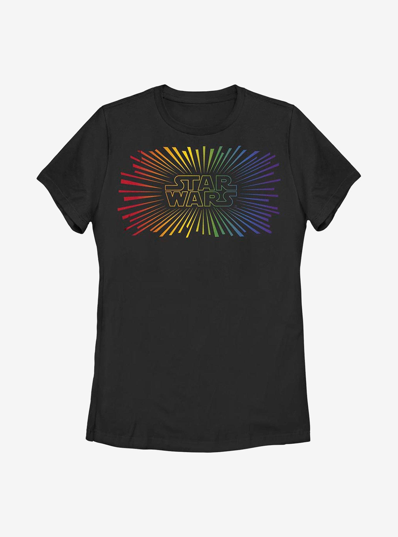 Star Wars Pride Rainbow Rays T-Shirt, BLACK, hi-res
