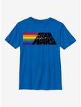 Star Wars Pride Rainbow Logo Youth T-Shirt, ROYAL, hi-res