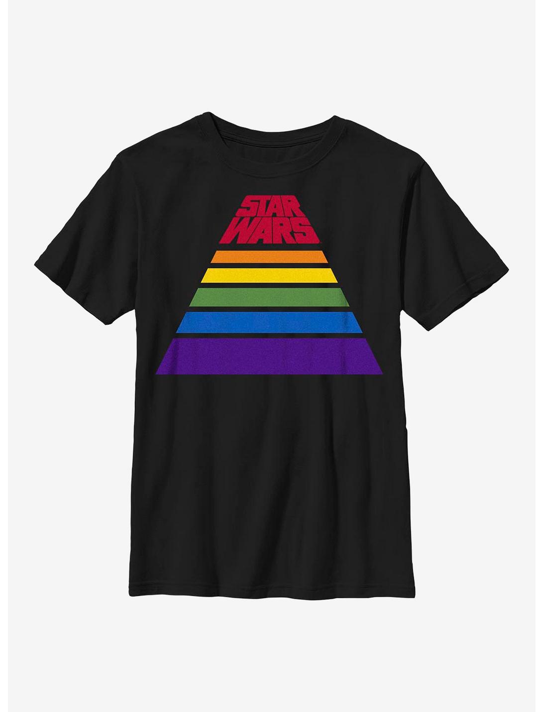 Star Wars Pride Rainbow Perspective Youth T-Shirt, BLACK, hi-res