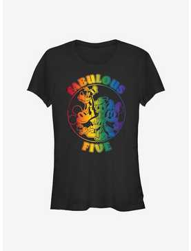 Disney Mickey Mouse Fabulous Five Rainbow T-Shirt, , hi-res
