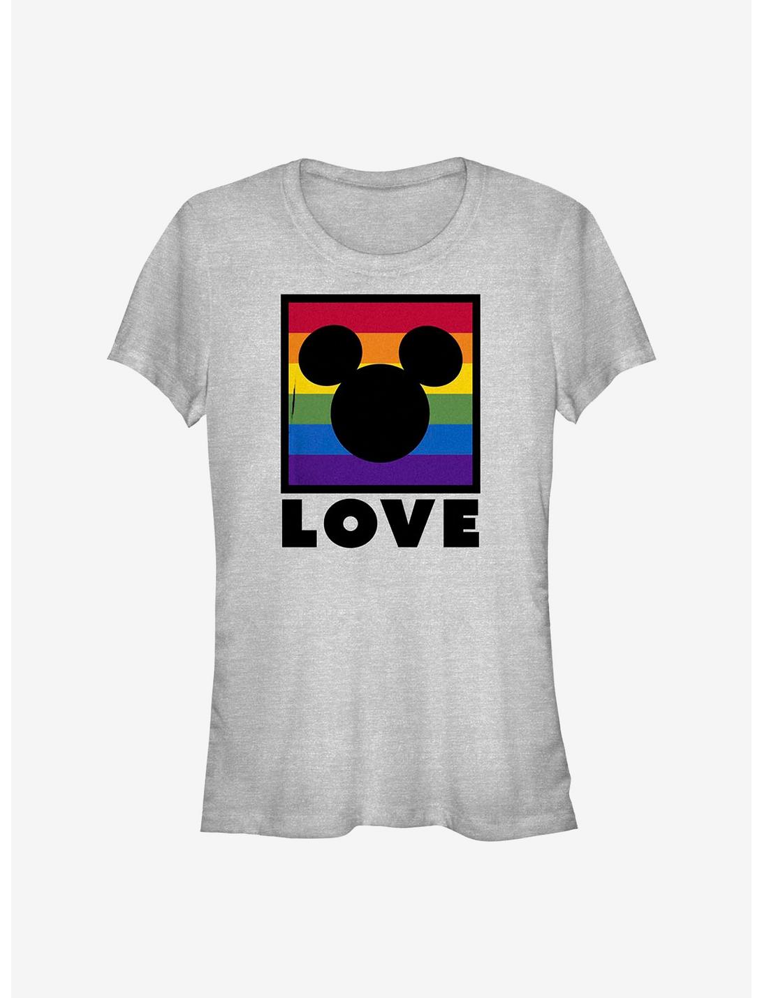 Disney Mickey Mouse Love Rainbow Box T-Shirt, ATH HTR, hi-res
