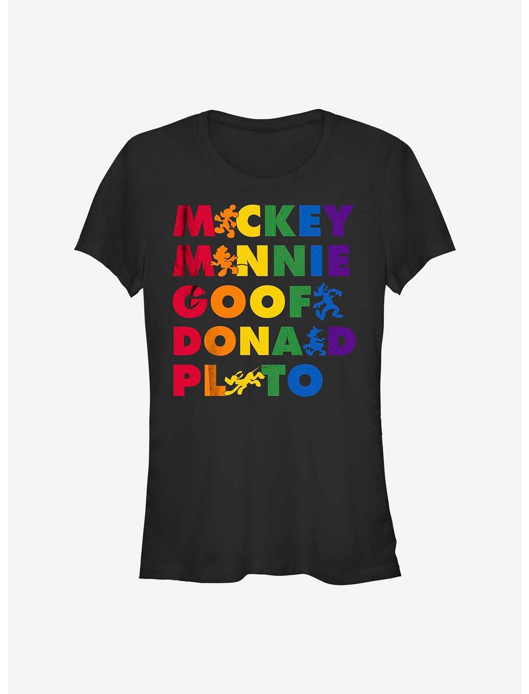 Disney Mickey Mouse Rainbow Friends T-Shirt, BLACK, hi-res