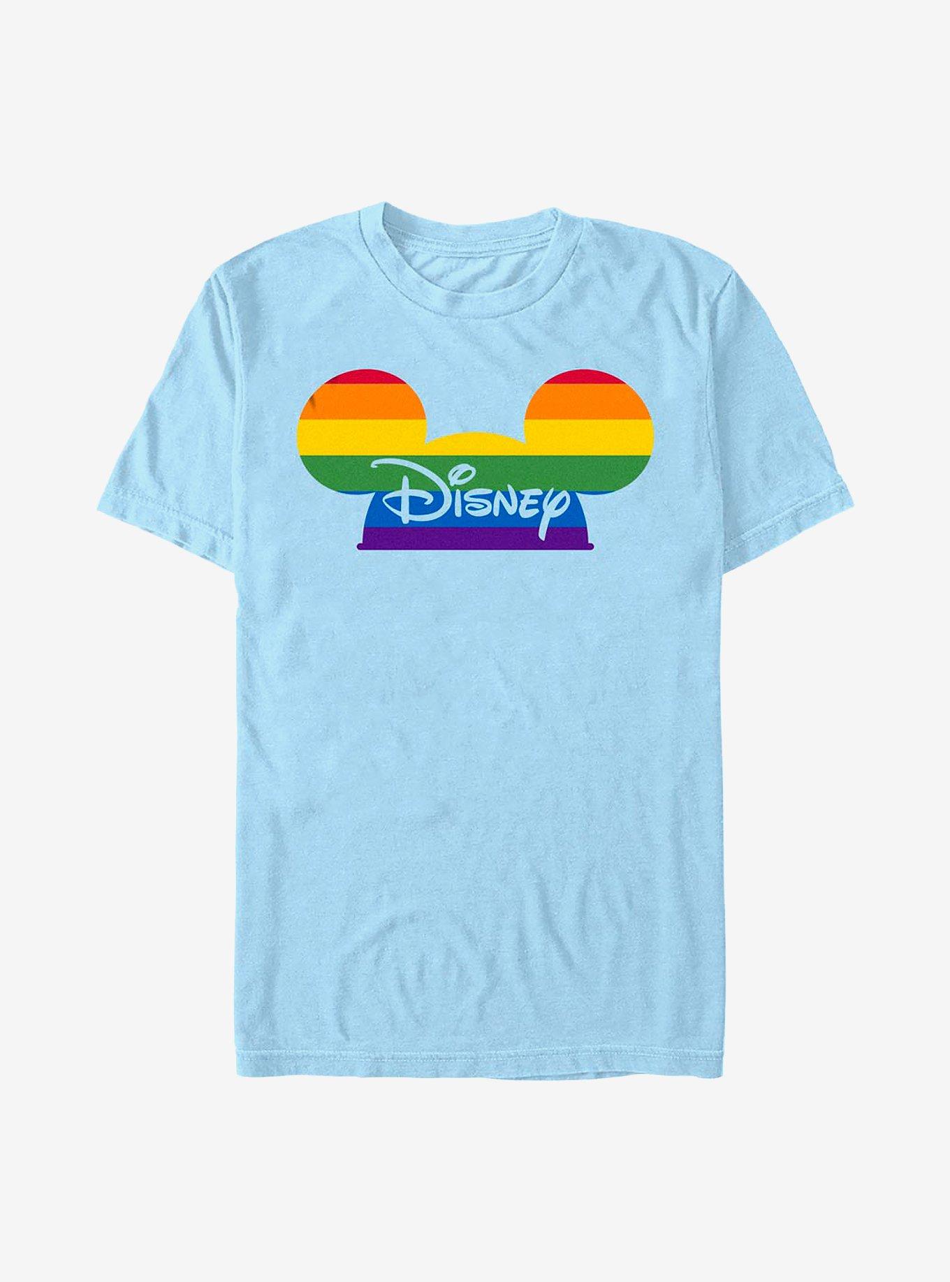 Disney Mickey Mouse Rainbow Pride Hat T-Shirt