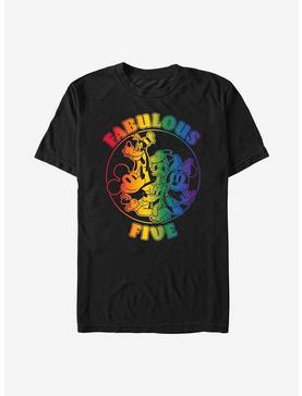 Disney Mickey Mouse Fabulous Five Rainbow T-Shirt, , hi-res