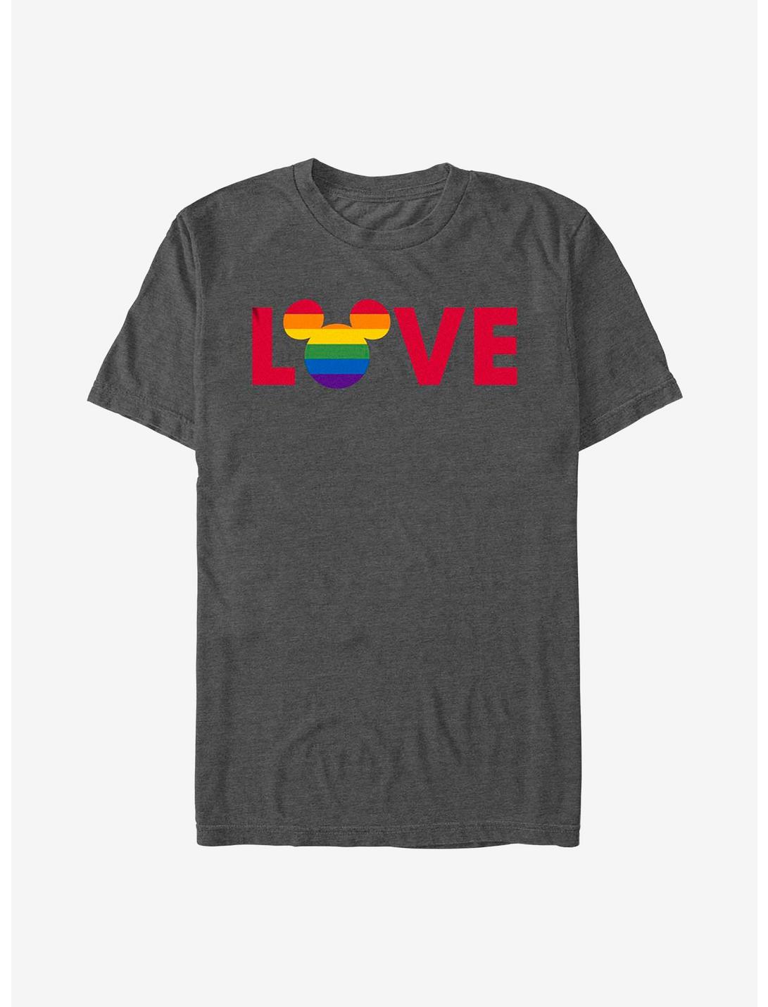 Disney Mickey Mouse Love Rainbow Pride T-Shirt, CHAR HTR, hi-res