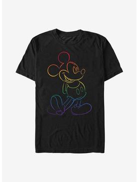 Disney Mickey Mouse Outline Rainbow Pride T-Shirt, , hi-res