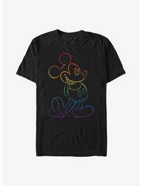 Disney Mickey Mouse Outline Rainbow Pride T-Shirt, , hi-res