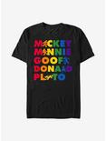 Disney Mickey Mouse Rainbow Friends T-Shirt, BLACK, hi-res