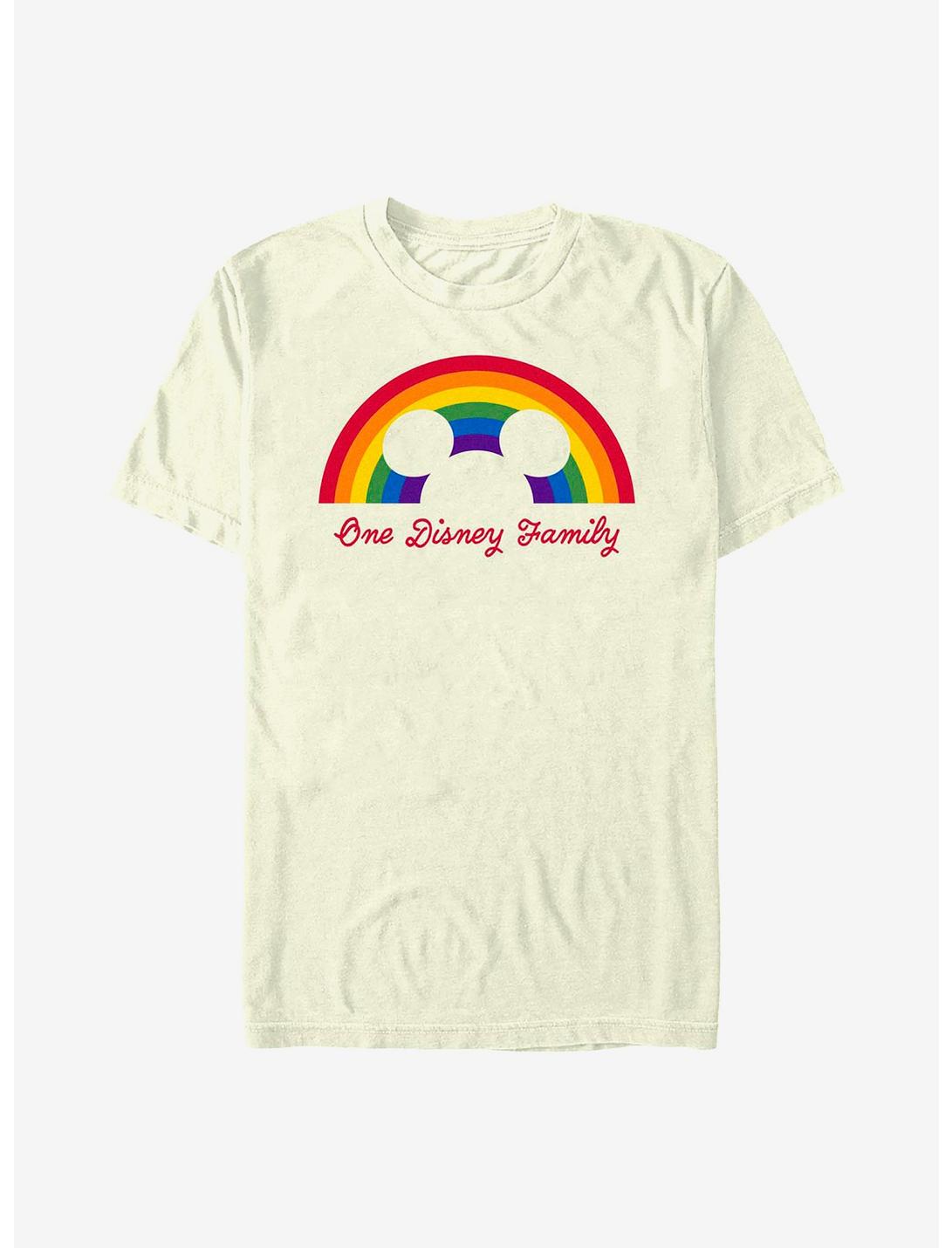 Disney Mickey Mouse Rainbow Our Disney Family T-Shirt, NATURAL, hi-res