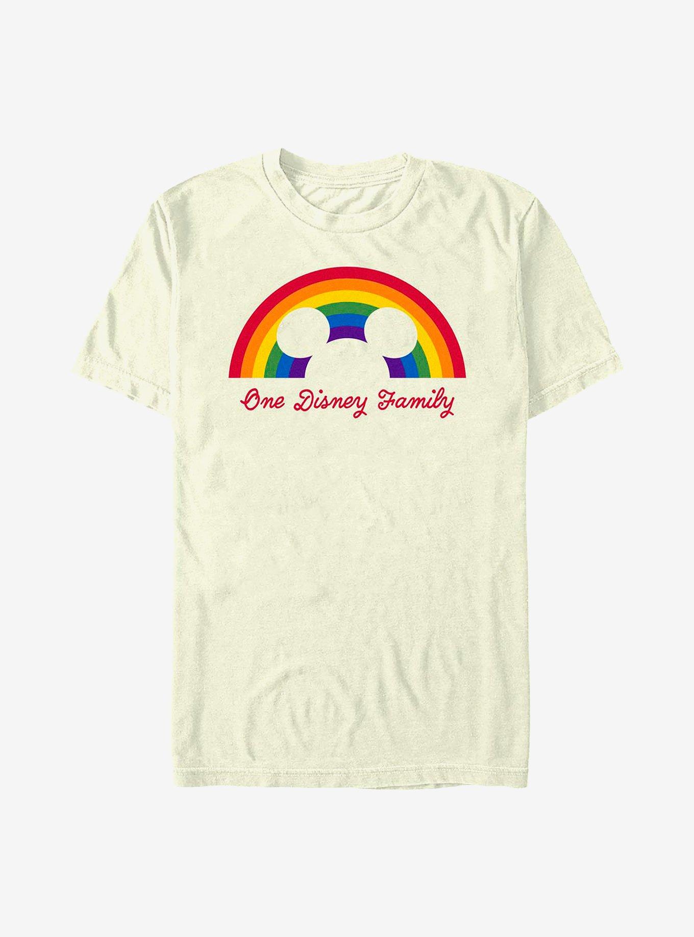 Disney Mickey Mouse Rainbow Our Disney Family T-Shirt, NATURAL, hi-res