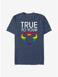Disney Mickey Mouse True To Your Heart Rainbow T-Shirt, NAVY HTR, hi-res