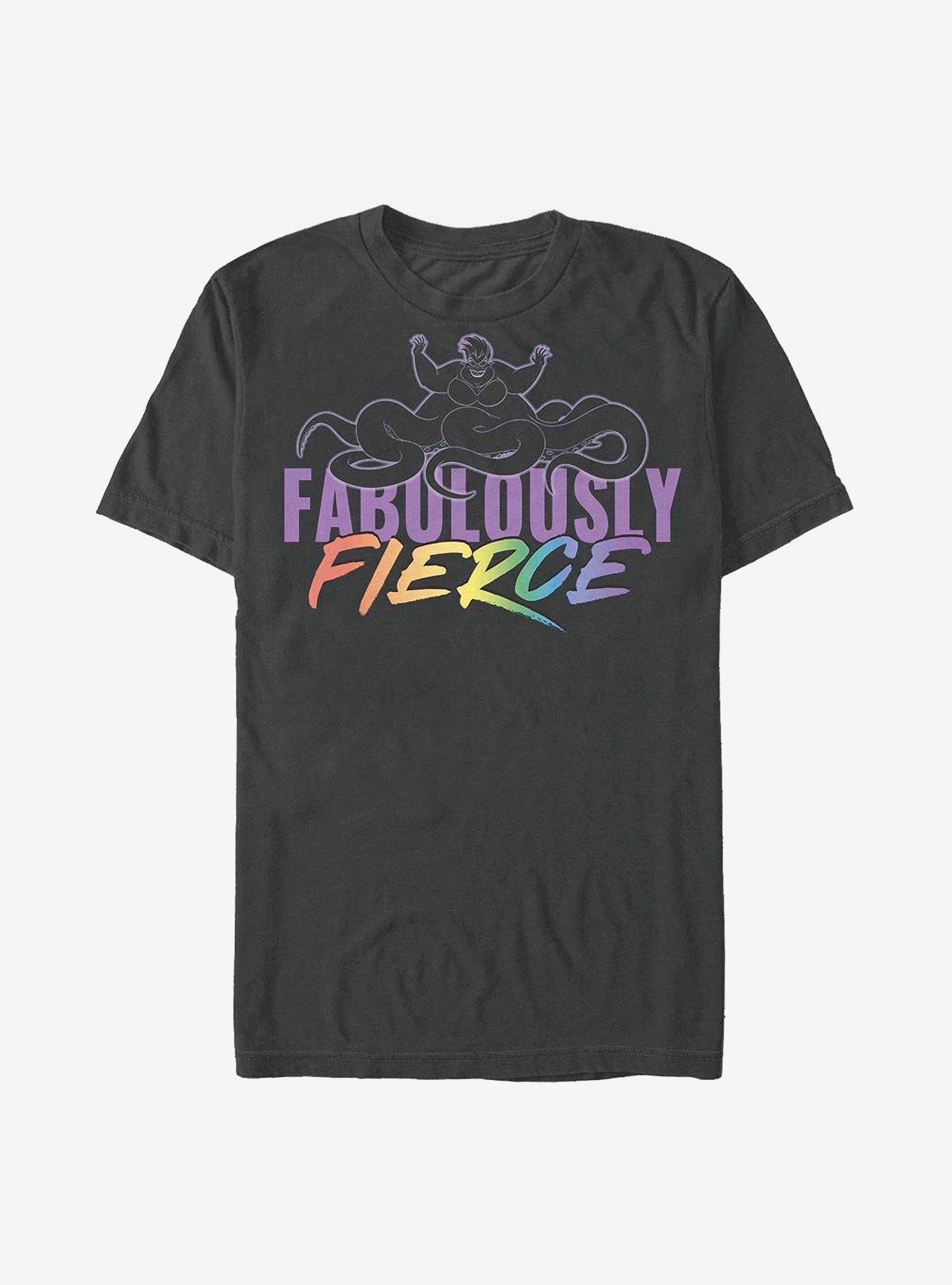 Disney The Little Mermaid Ursula Fabulously Fierce Rainbow T-Shirt, CHARCOAL, hi-res