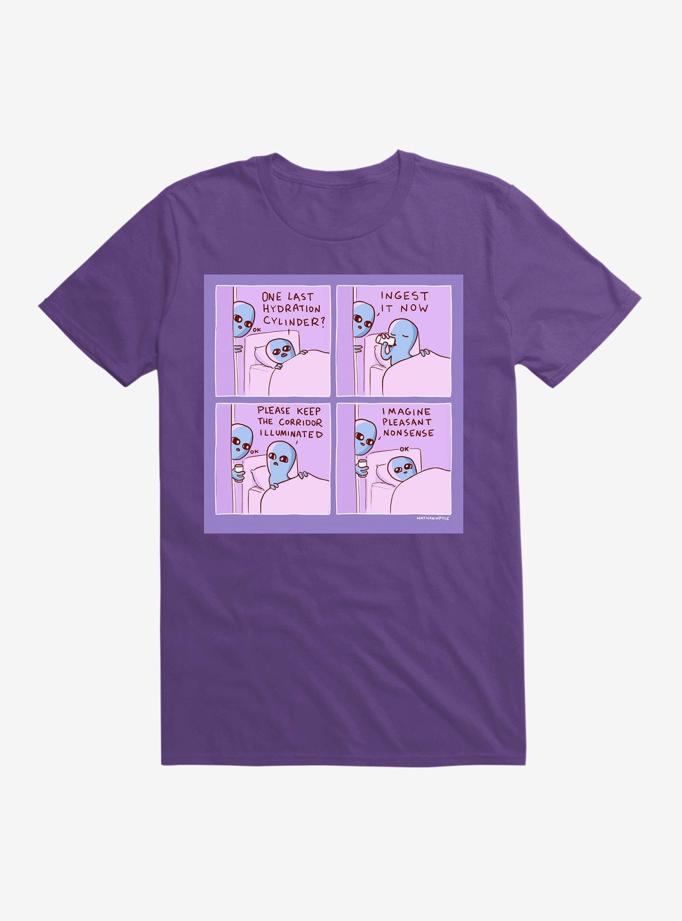 Strange Planet Pleasant Nonsense T-Shirt, PURPLE, hi-res