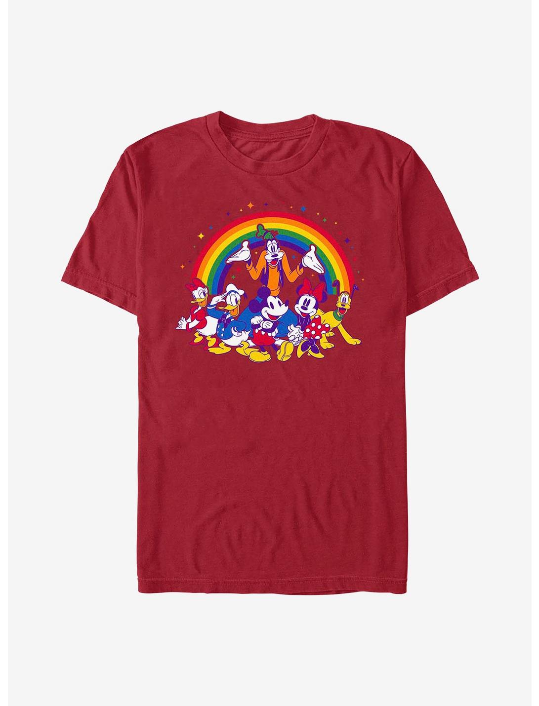 Disney Mickey Mouse Pride Group Pride T-Shirt, CARDINAL, hi-res