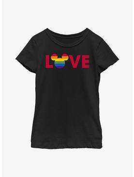 Disney Mickey Mouse Pride Ears Logo Pride Youth T-Shirt, , hi-res